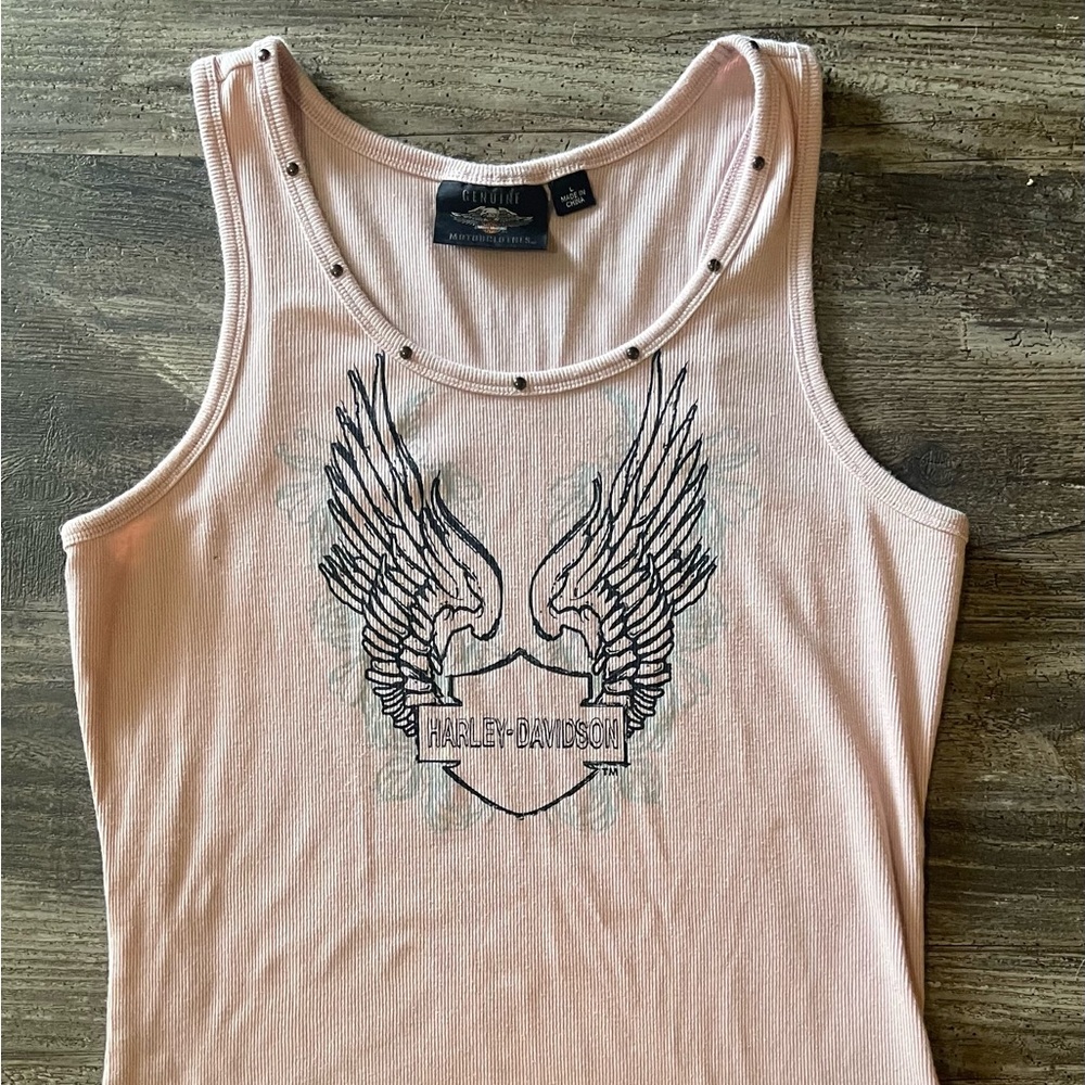 Pink bling, Harley Davidson tank top